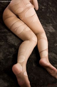 Ripped Nylons On Lusty Asian Ass And Legs